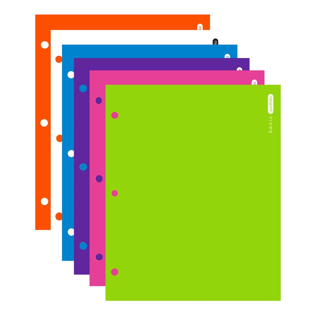 Bazic Glossy Laminated Bright Color Two Pockets Portfolios 1CT (C48) product image