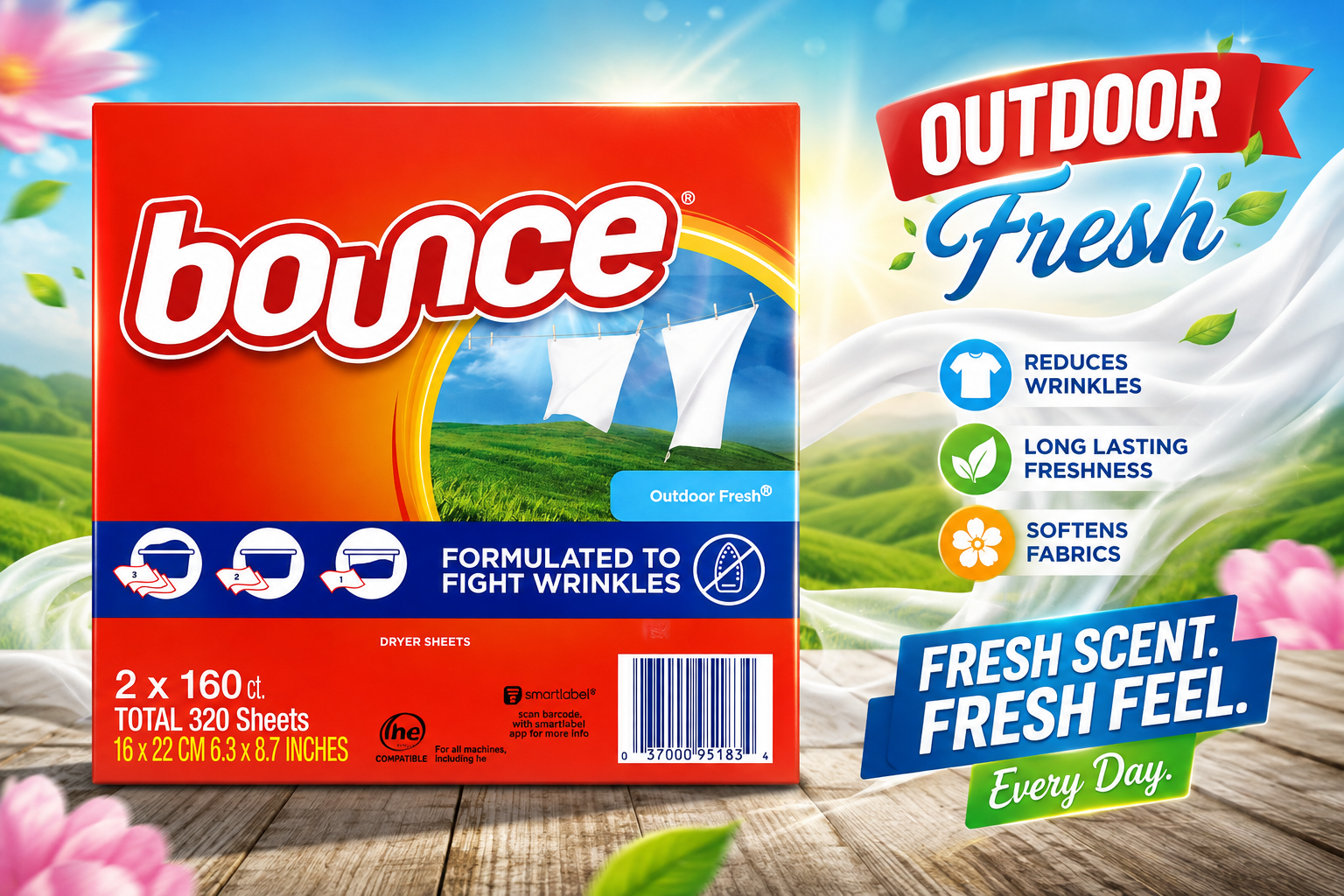 Bounce Outdoor Fresh 2Pk 1CT (C156) product image