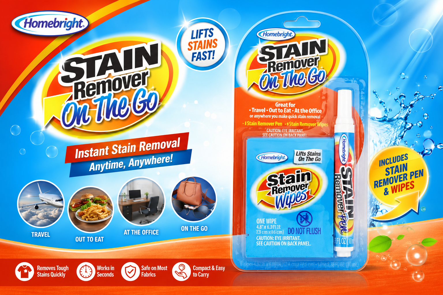 Home bright Stain Remover On The Go 1CT (C24) product image