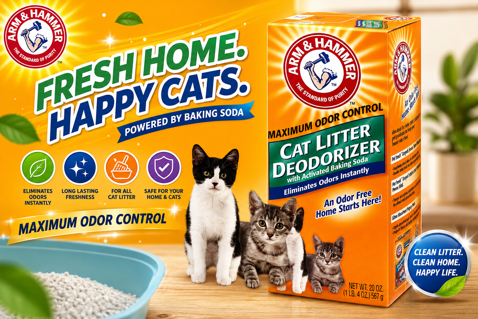 Arm & Hammer Cat Litter Deodorizer With Baking Soda 20Oz 1Ct (C24) product image