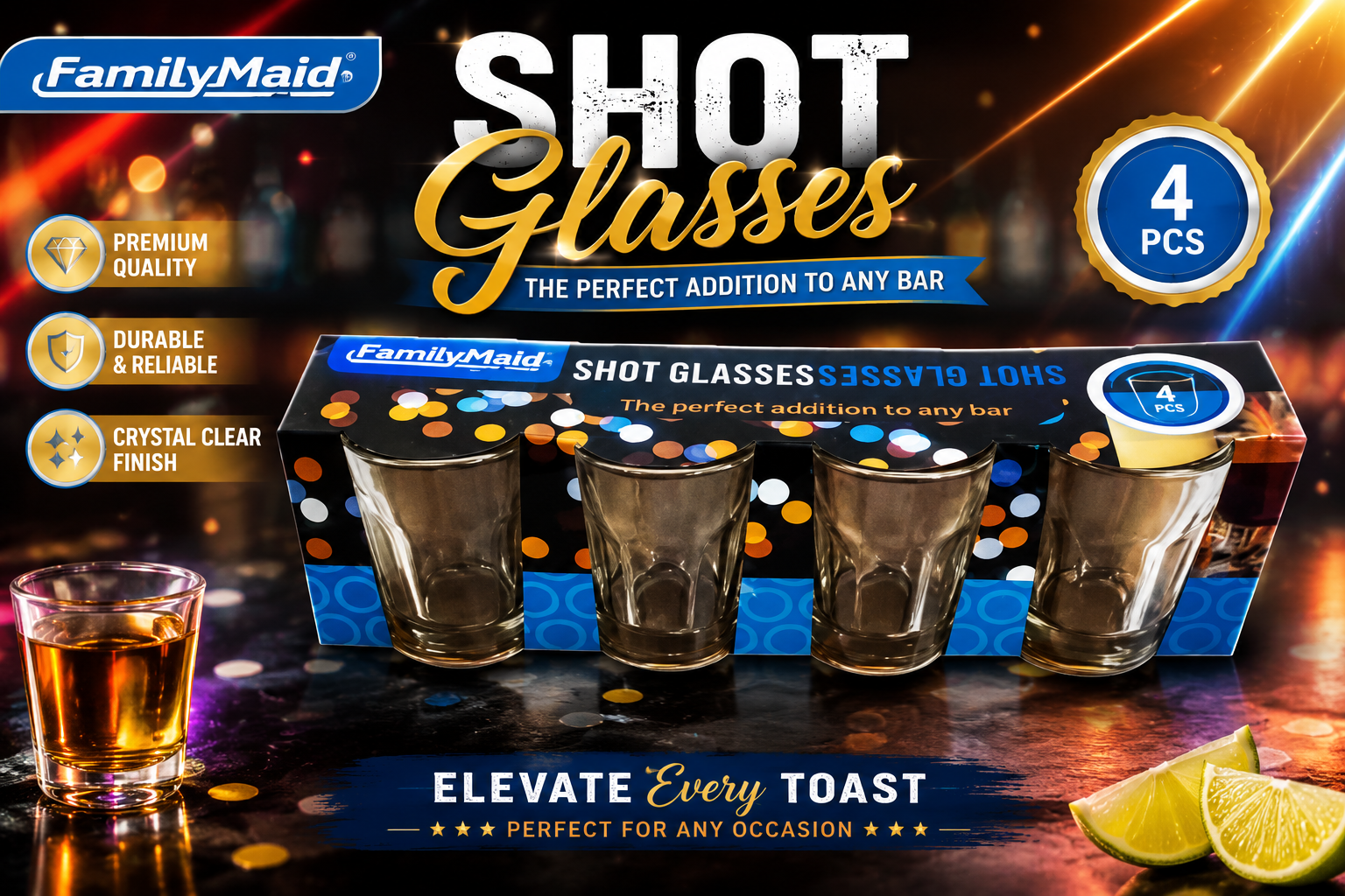 Family Maid Shot Glasses 4Pcs 1CT (C24) product image