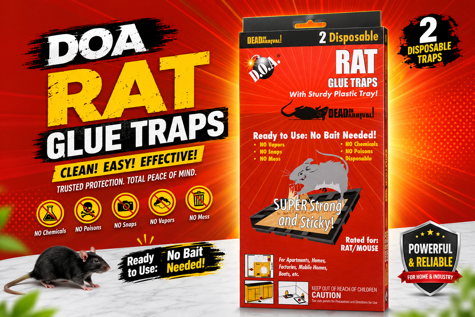 DOA Rat Glue Boards 2Pk 1CT (C24) product image
