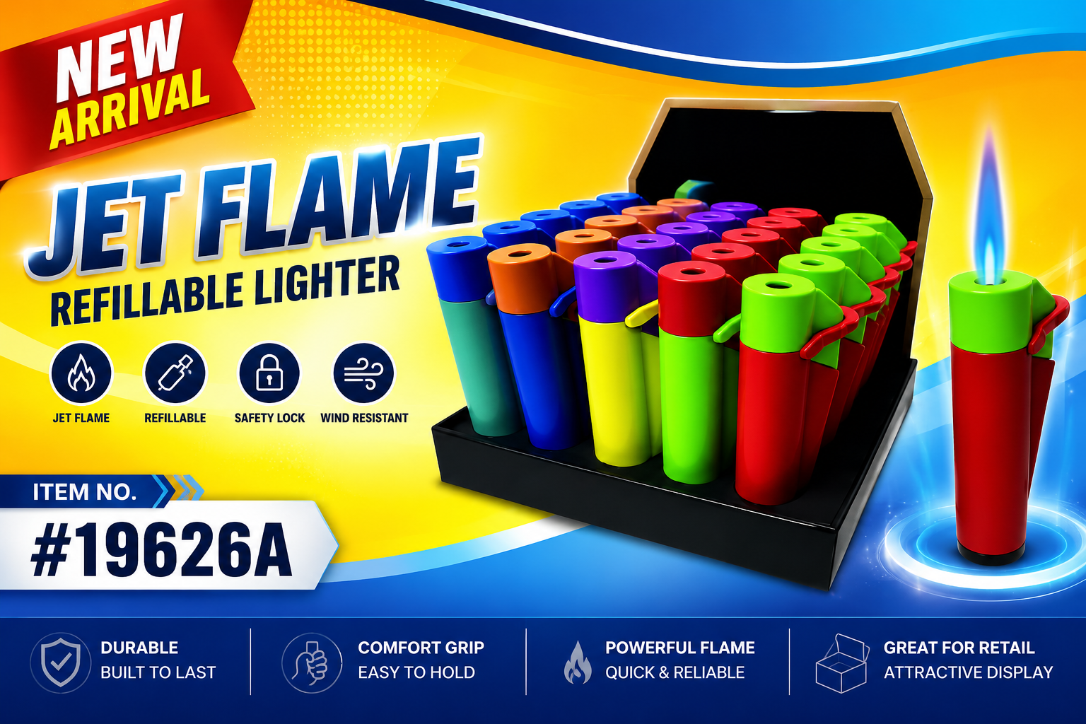 Lgt Click Rubber Finish Torch Lighter 25CT (C12) product image