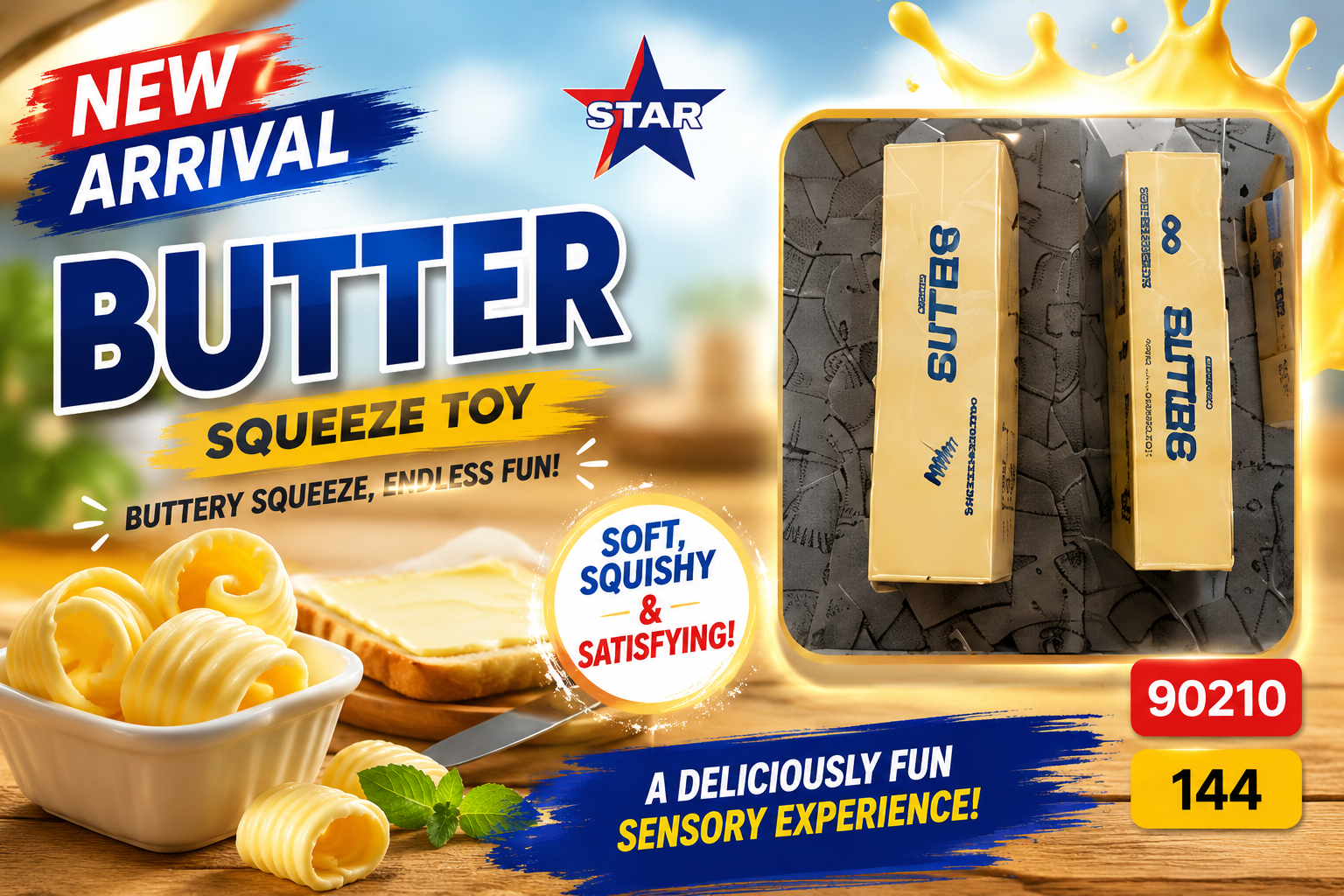 Squishy Toys Butter Design #CH90210 12CT (C24).. product image