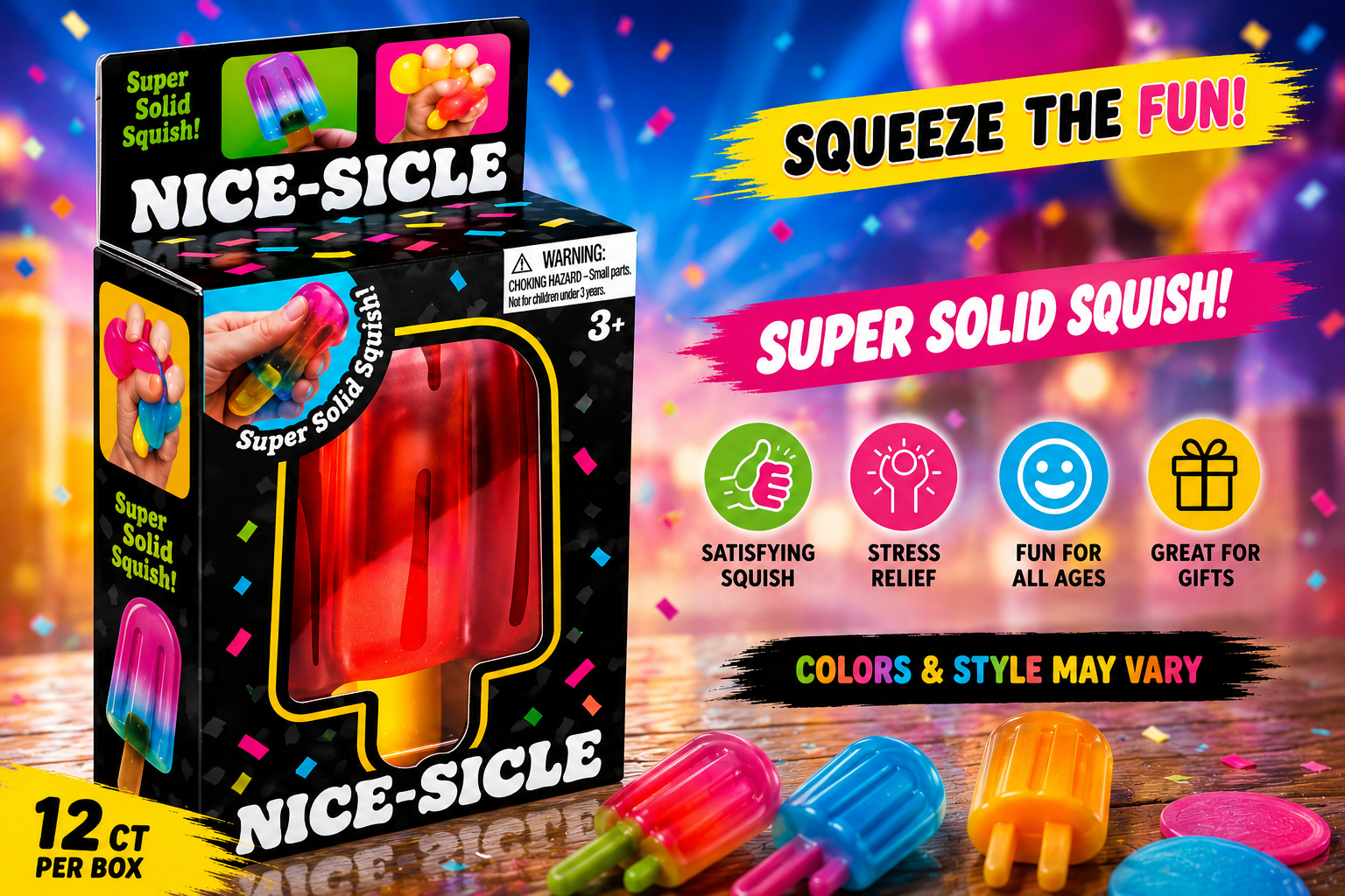 Squeeze Toys Nice-sicle Design NeDoh 12CT (C24) . product image