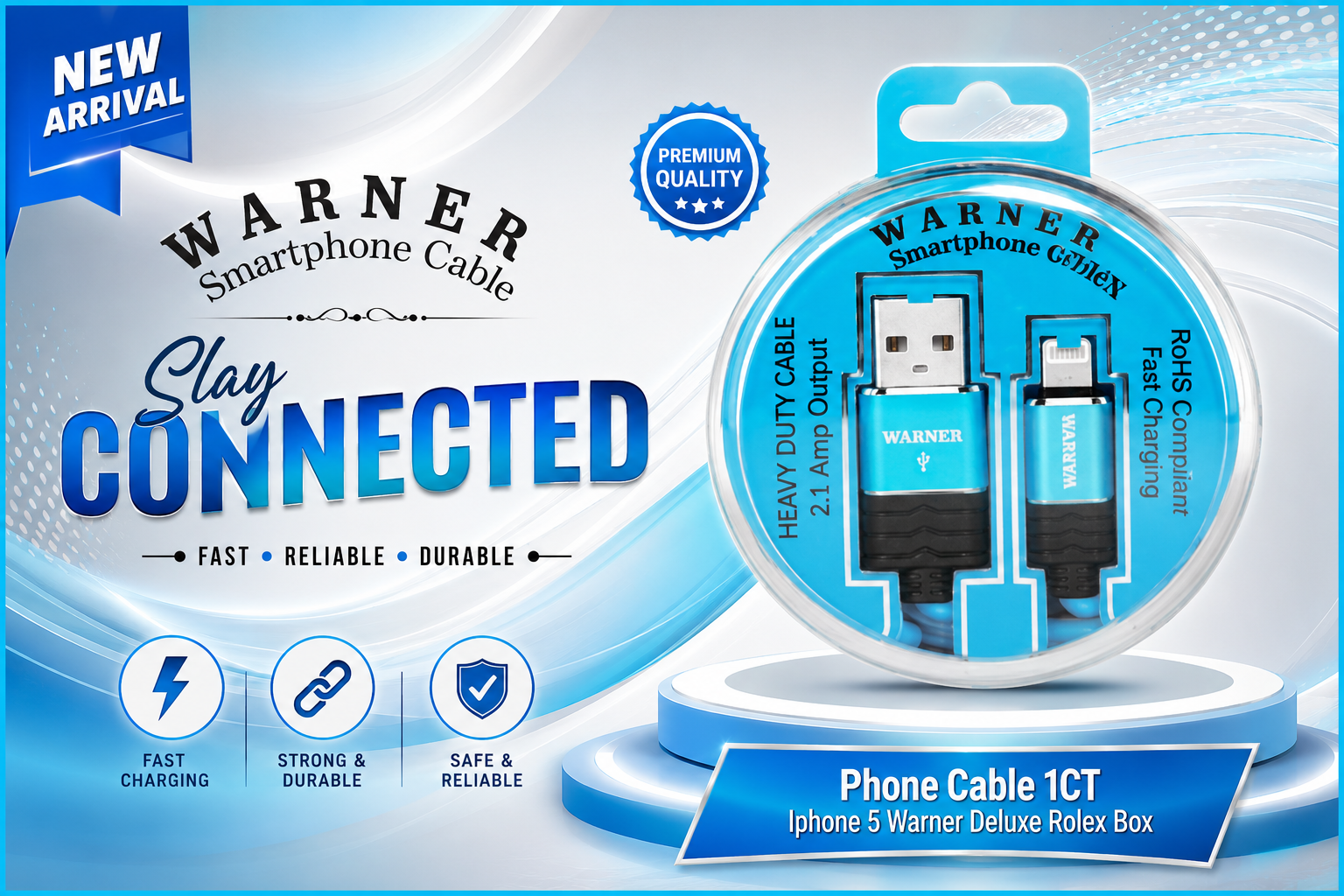 Phone Cable 1CT Iphone 5 Warner Deluxe Rolex Box (C192) product image
