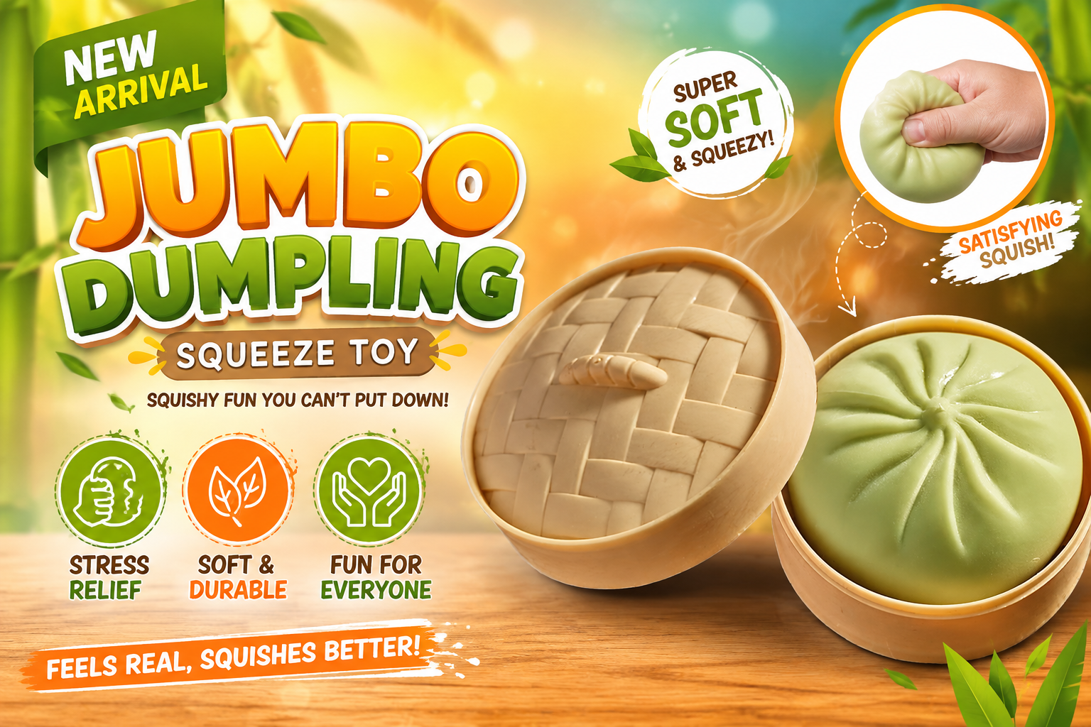 Squishy Toys Jumbo Dumpling 1CT (C24) .... product image
