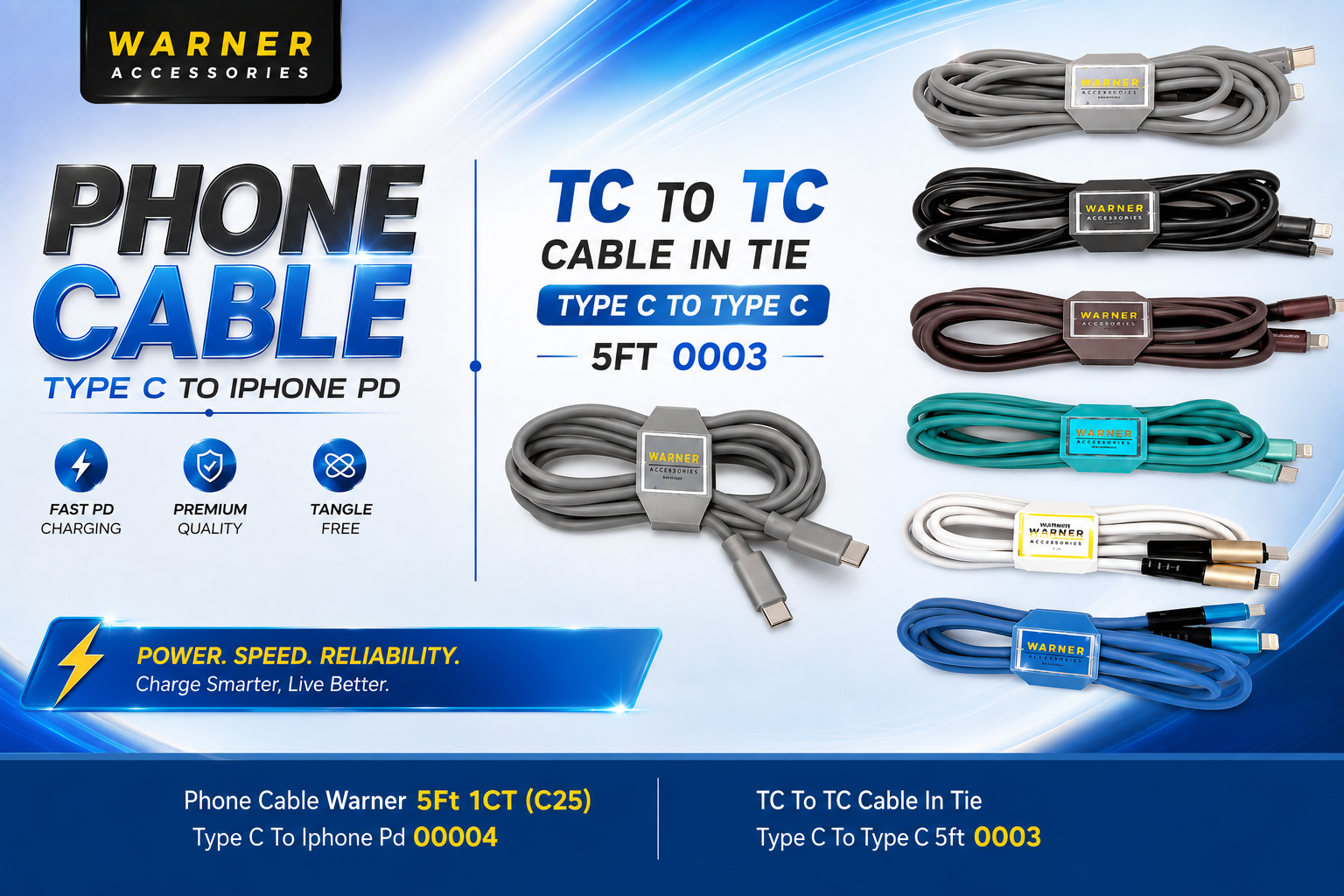Phone Cable Warner 5Ft 1CT (C25) product image