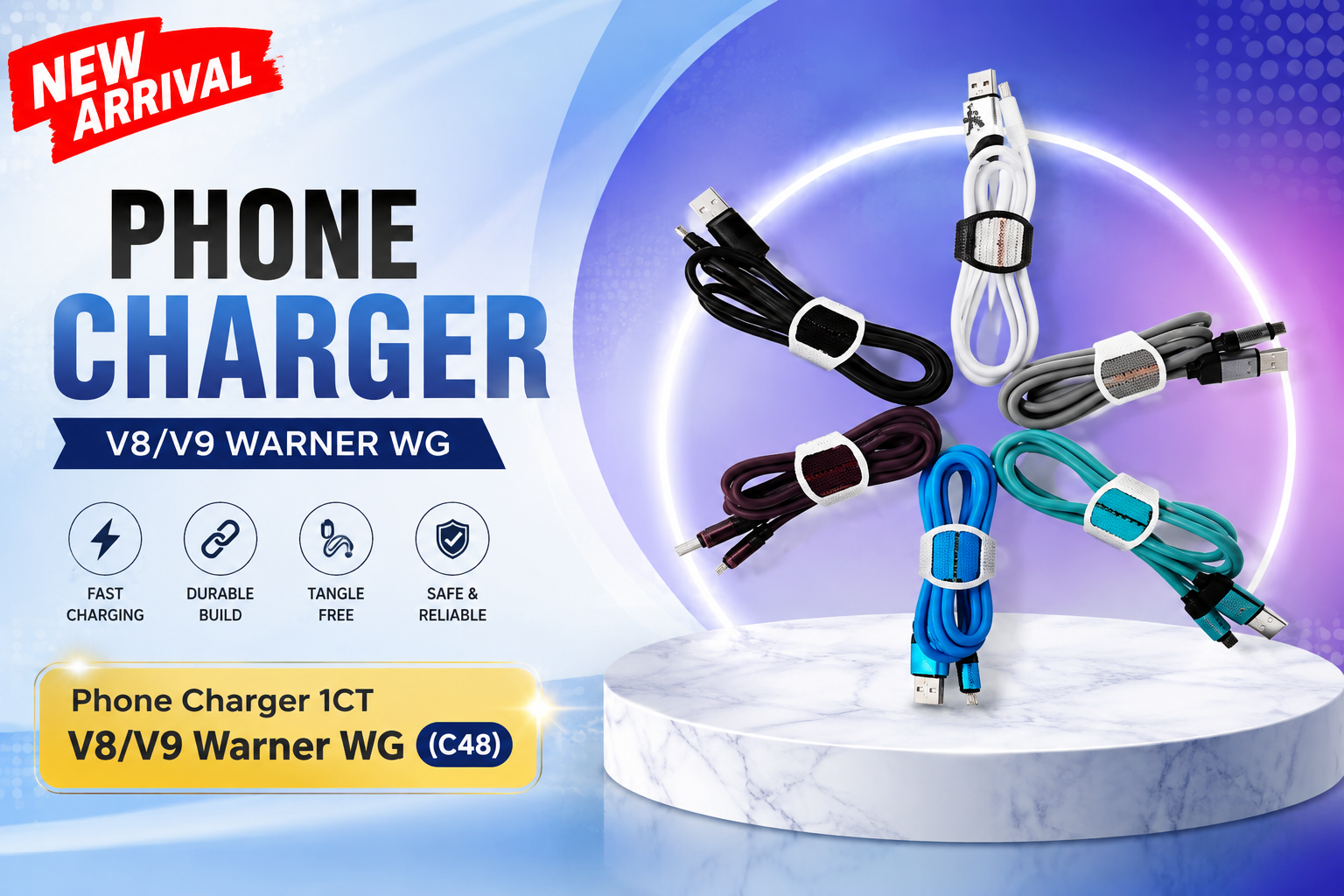 Phone Charger 1CT V8/V9 Warner Wg (C48) product image