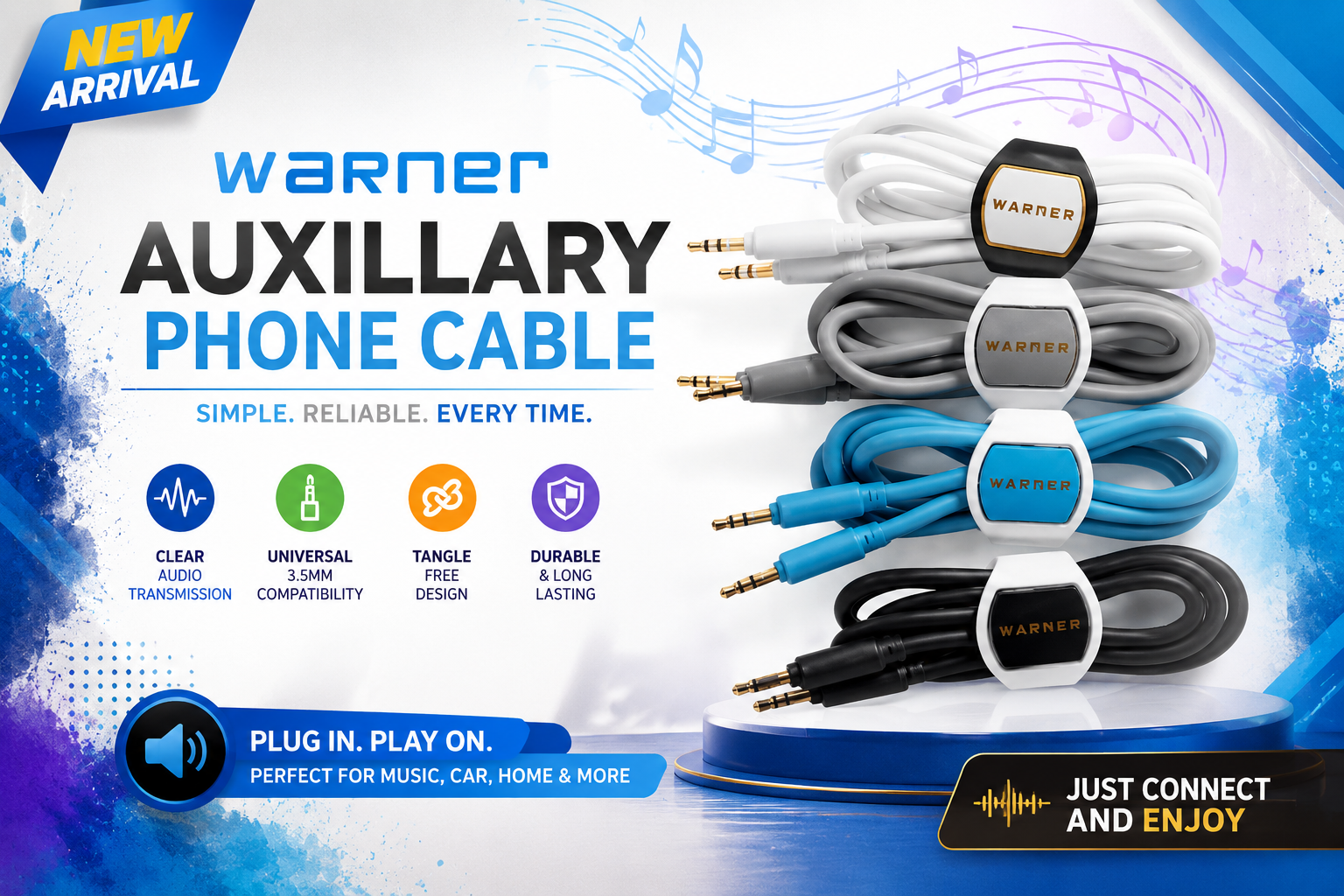 Phone Cable 1CT Auxillary Warner product image