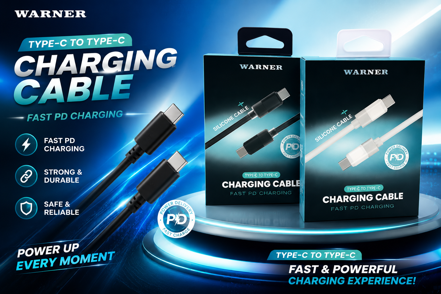Phone Cable 1CT Type-C To Type-C Fast Pd Charging 11103 (C48) product image