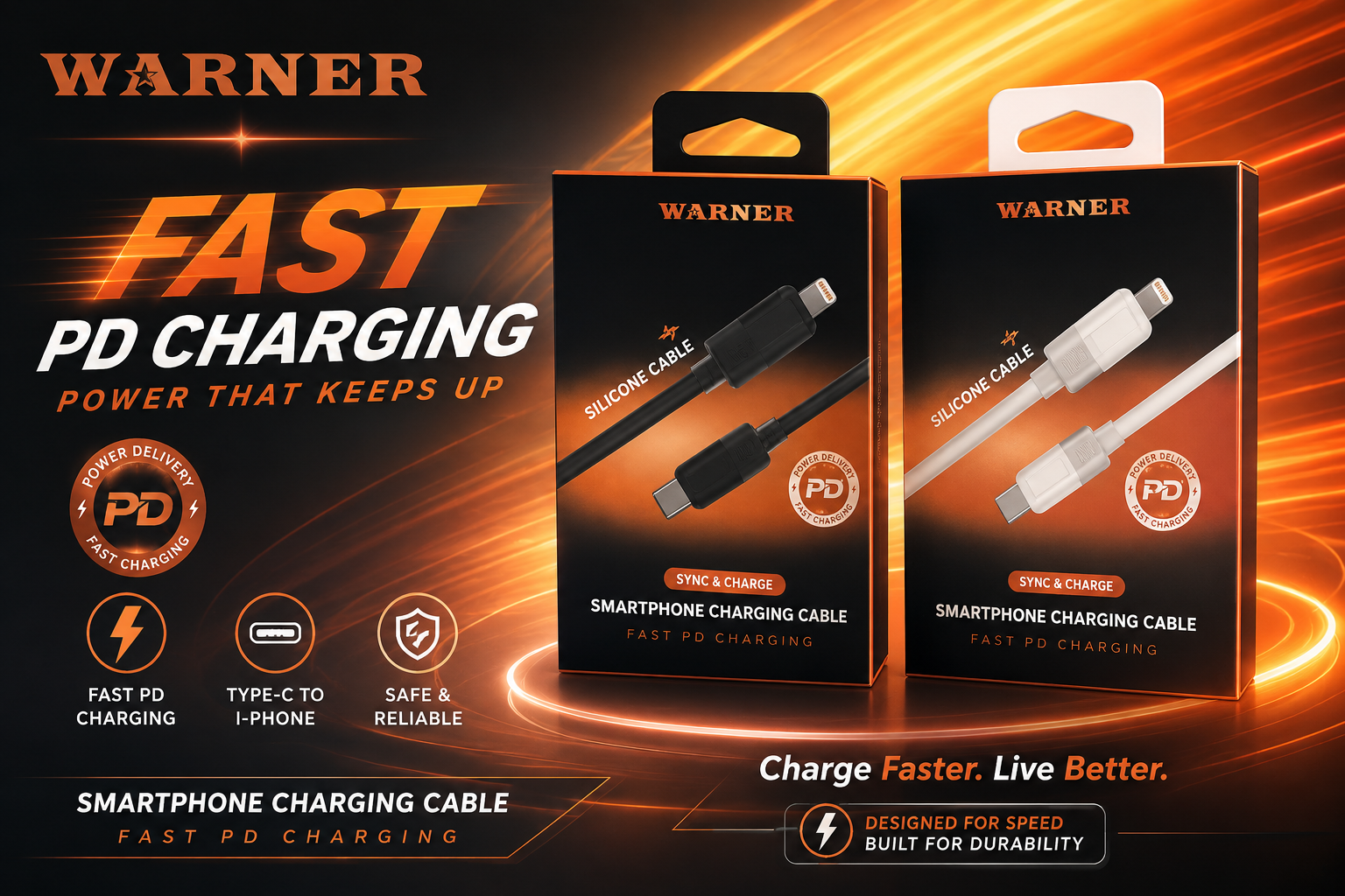 Phone Cable 1CT Type-C To I-Phone Fast Pd Charging 11104  product image
