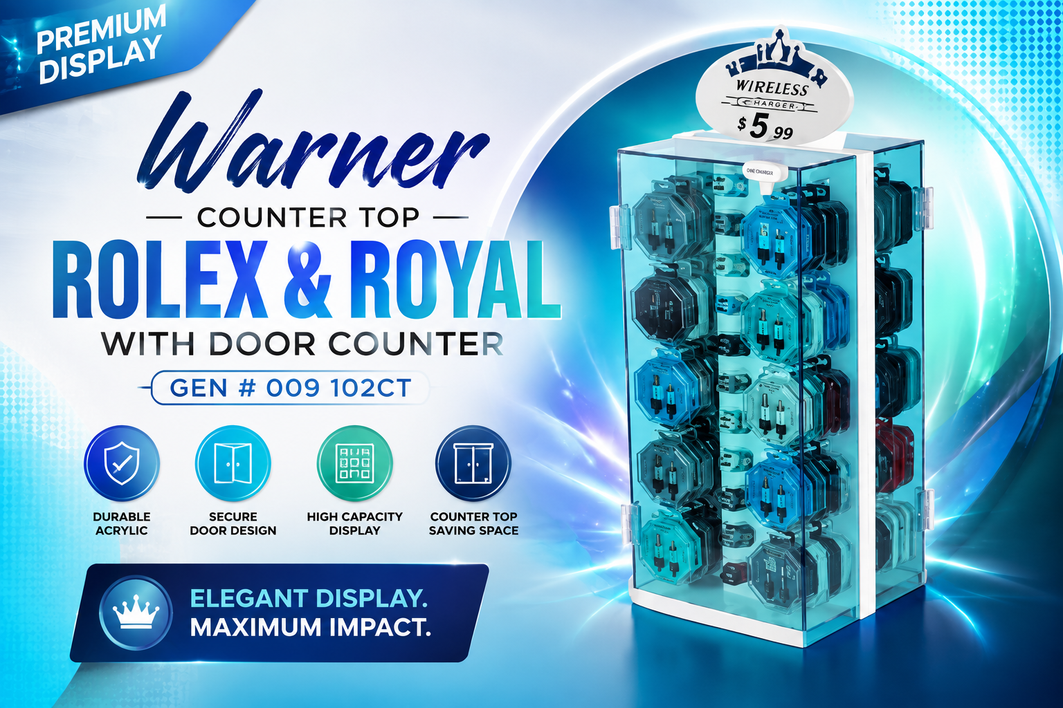 Display Warner Counter Top Rolex & Royal With Door Counter Gen # 009 102CT product image