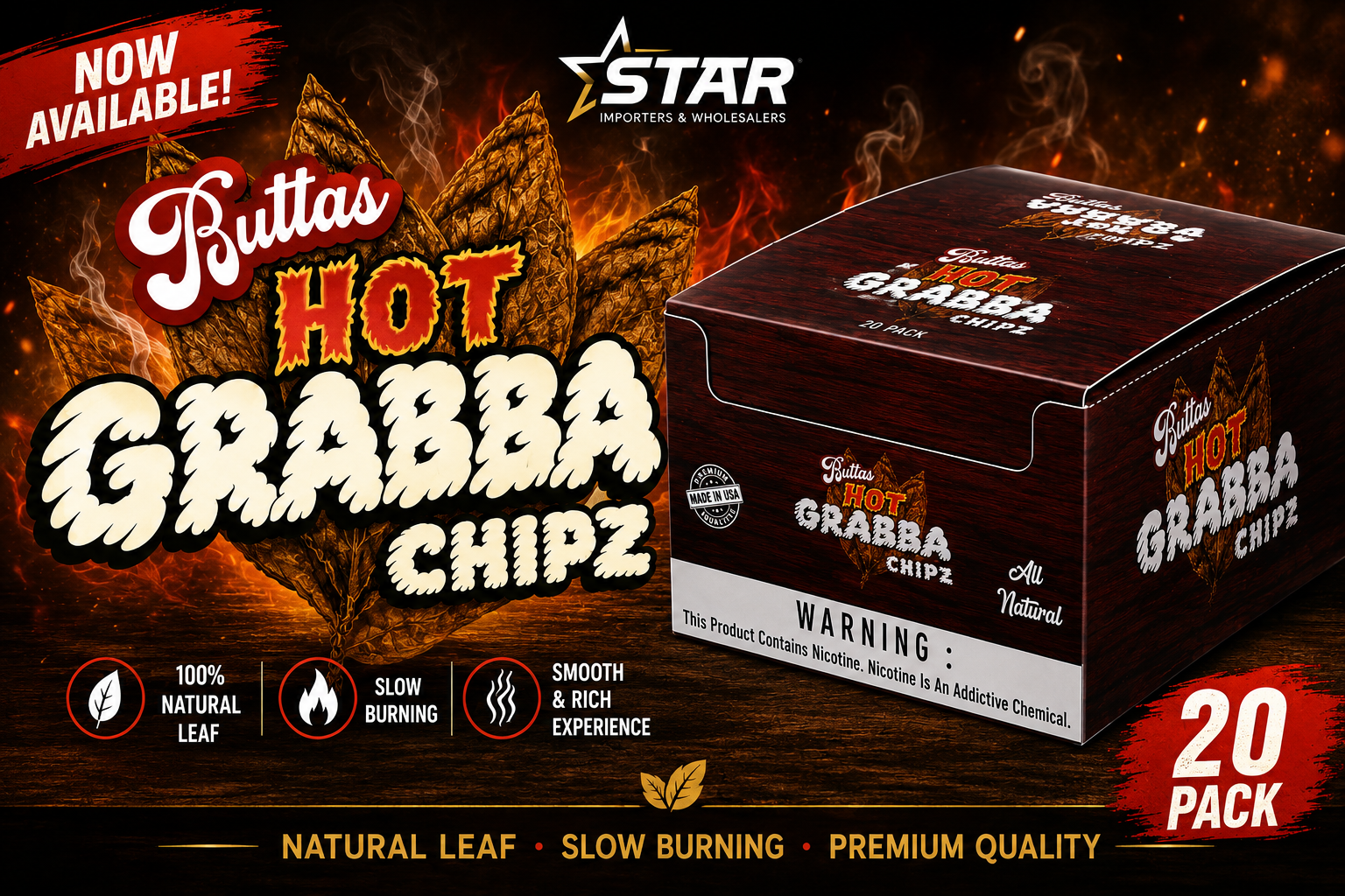 Tob Buttas Hot Grabba Chipz 20CT (C24) product image