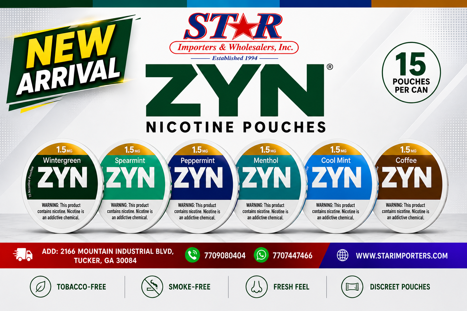 Zyn Nicotine Pouch 1.5MG 5CT (C18) product image