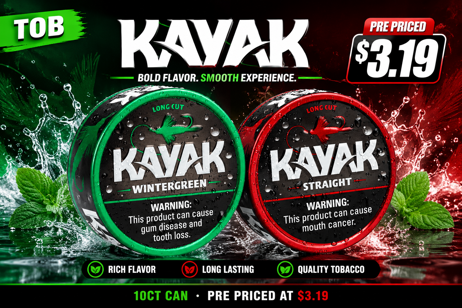 Tob Kayak 10CT Can Pre Priced $3.19 (C18) product image