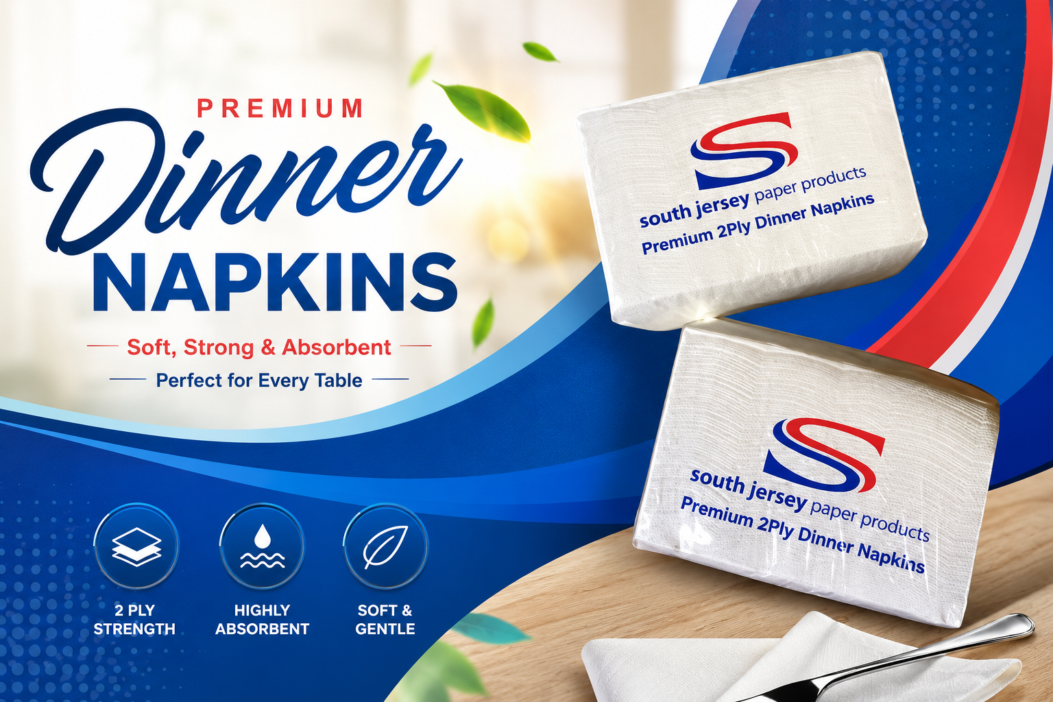 JS Napkin Dinner 2 Ply 20X150Ct  product image