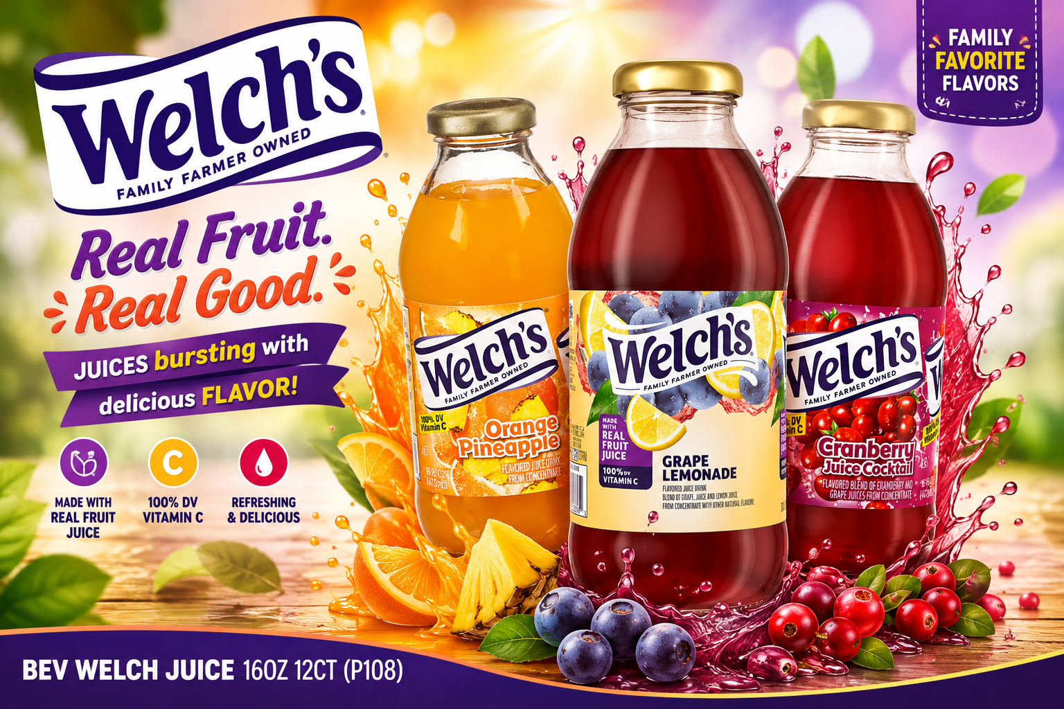 Bev Welch Juice 16OZ 12CT (P108) product image