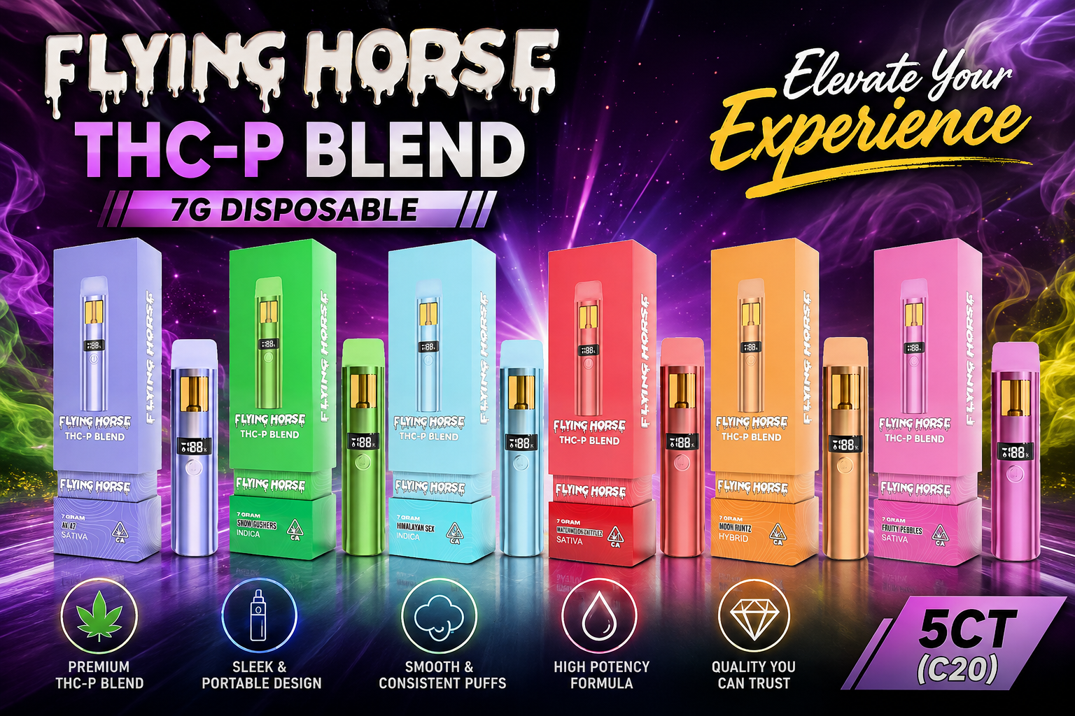 Flying Horse Thc-P Blend 7G Disposable 5CT (C20) product image