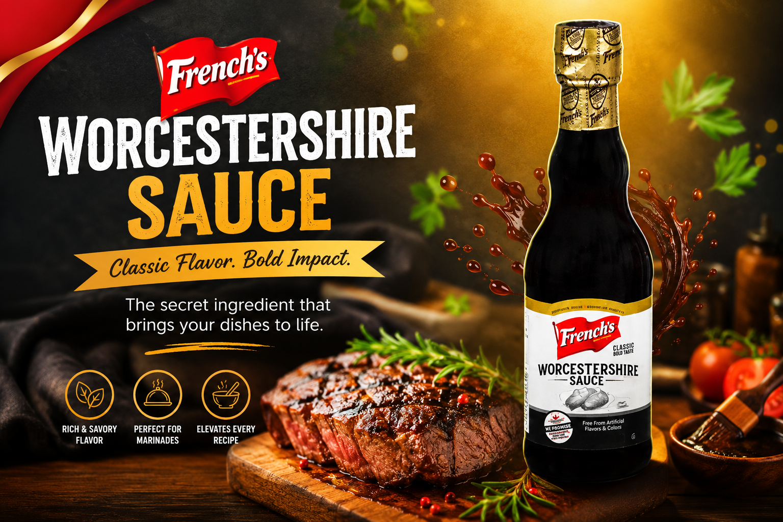 French's Worcestershire Sauce Bottle 10OZ 1CT (C12) product image