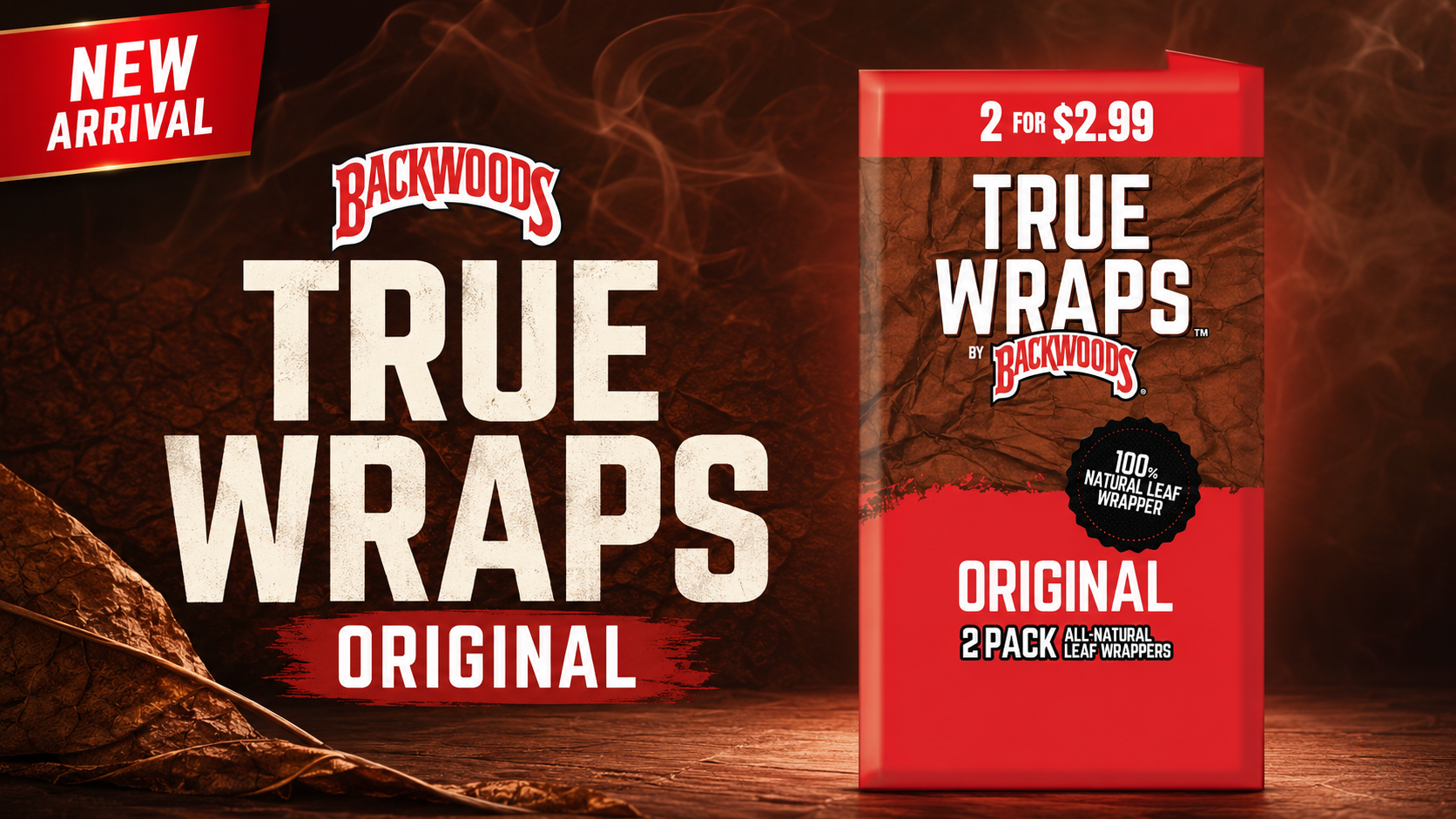 Tob Backwoods True Wraps 2Pk 12CT (C30) product image