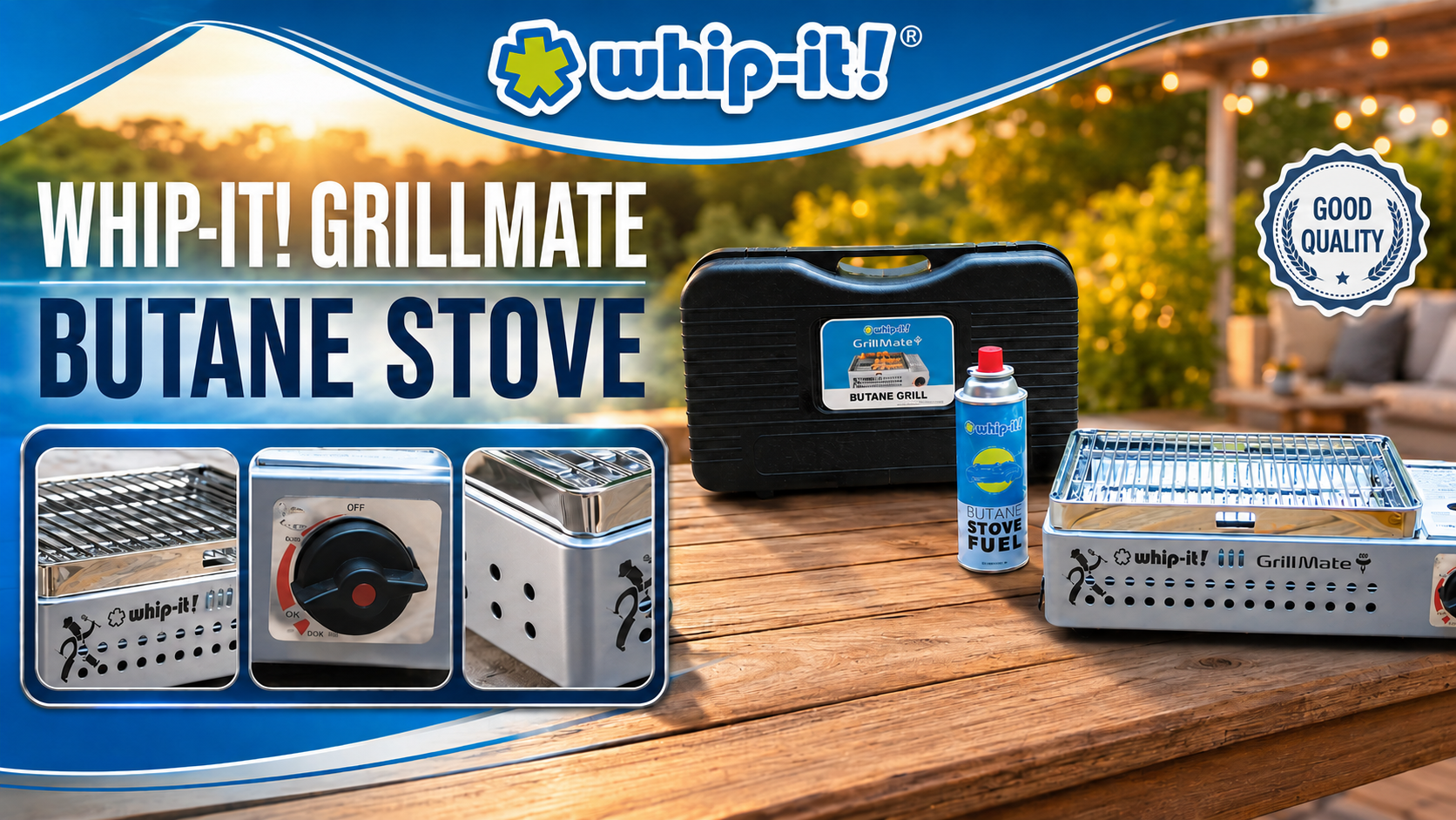 Whip-It Grillmate Butane Stove 1CT | Silver product image