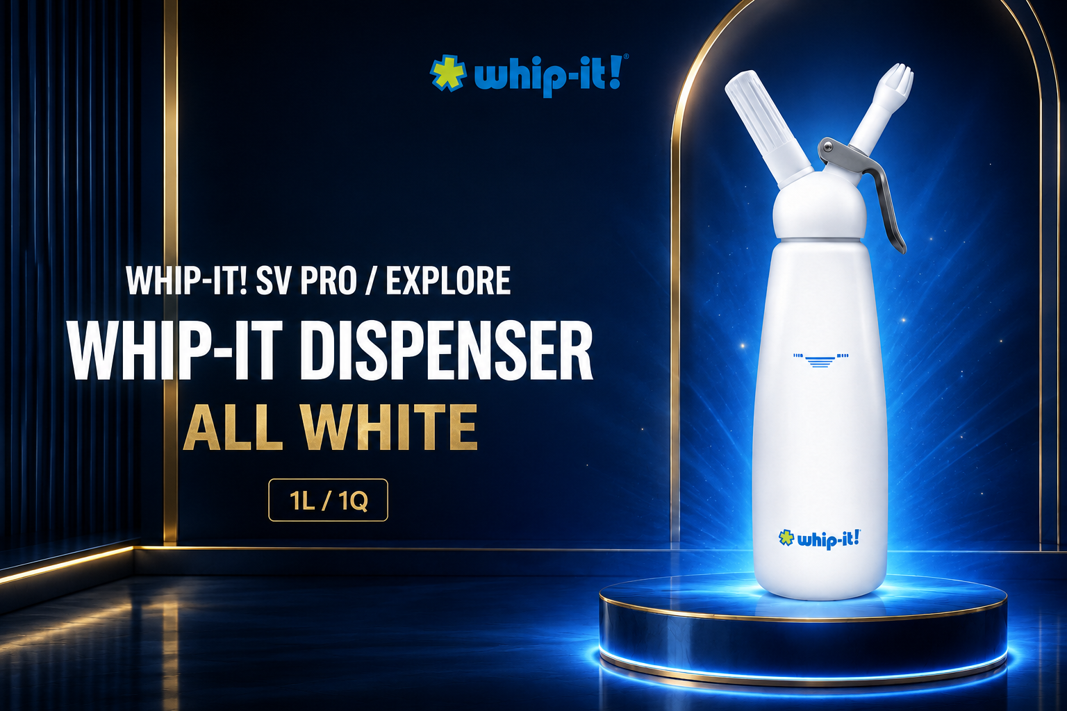 Whip-It Sv Pro/Explore Professional Cream Dispenser 1L/1Q All White (C6) product image