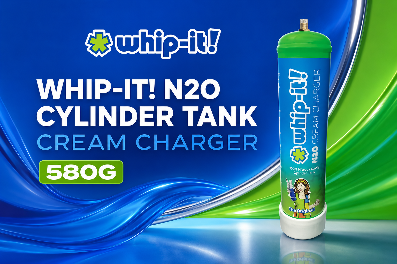 Whip-It N20 580G Cylinder Tank Cream Charger 1CT (C6) product image