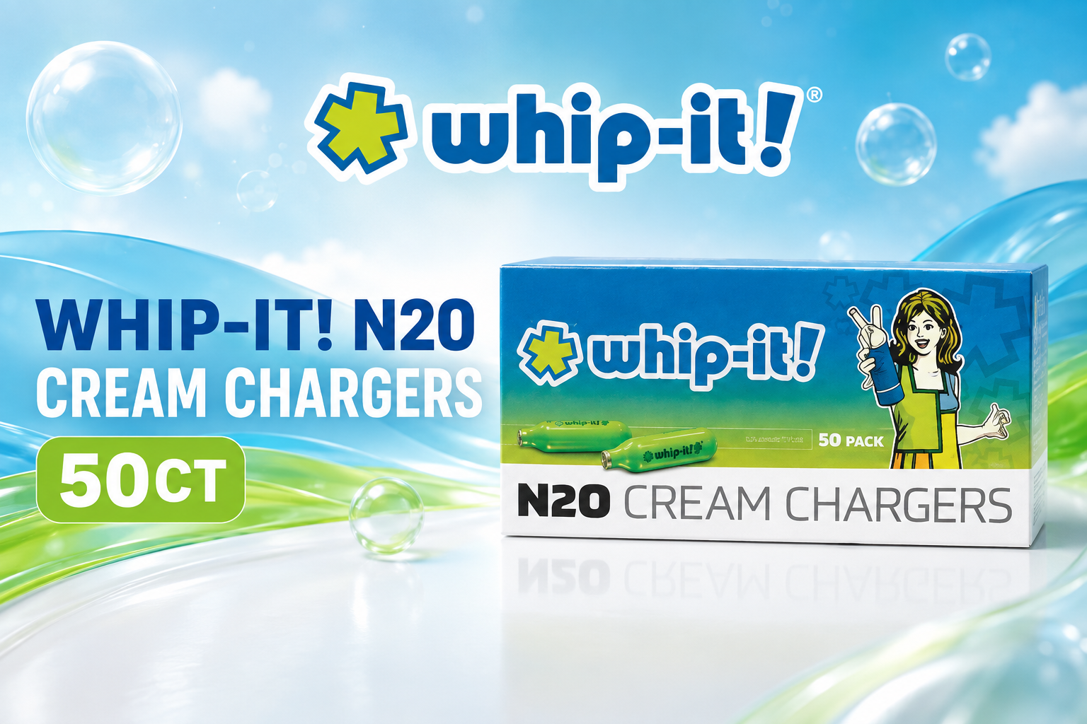 Whip-It | N20 Cream Chargers 50CT Blue (C12) product image