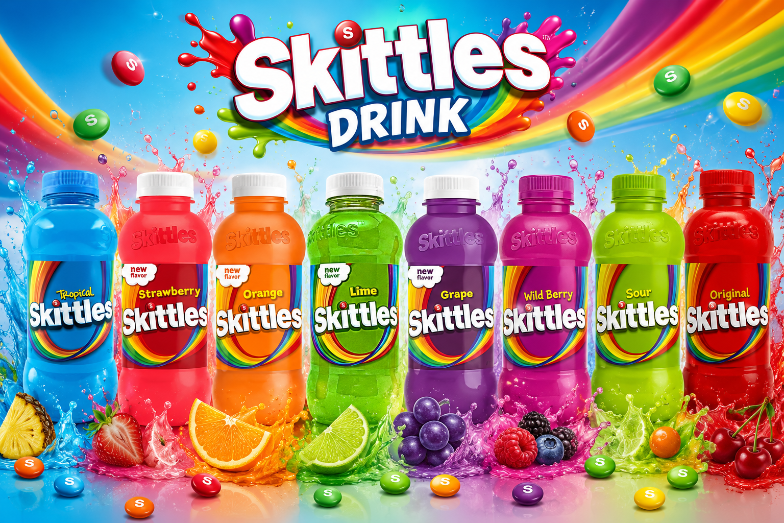 Bev Skittles Drink 14OZ 12CT (P140) product image