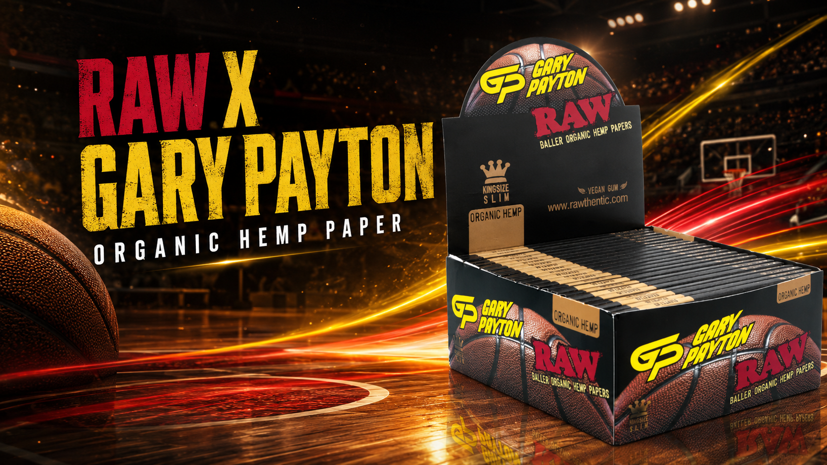 Raw X Gary Payton Organic Hemp King Size Slim Paper 50CT (C30) product image