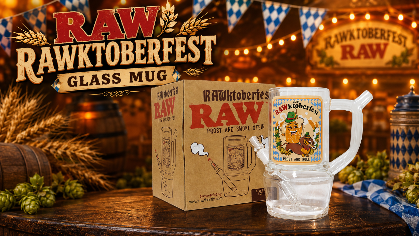 Raw Rawktoberfest Glass Mug 1CT (C12) product image