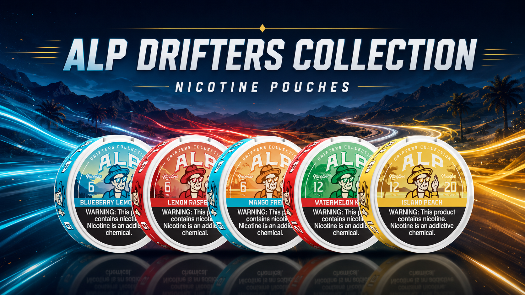 ALP Drifters Collection Nicotine Pouches 6MG 5CT (C18) product image