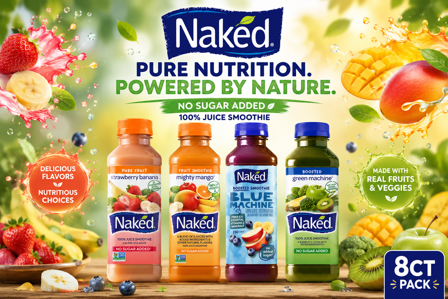 Bev Naked Juice 15.2OZ 8CT product image