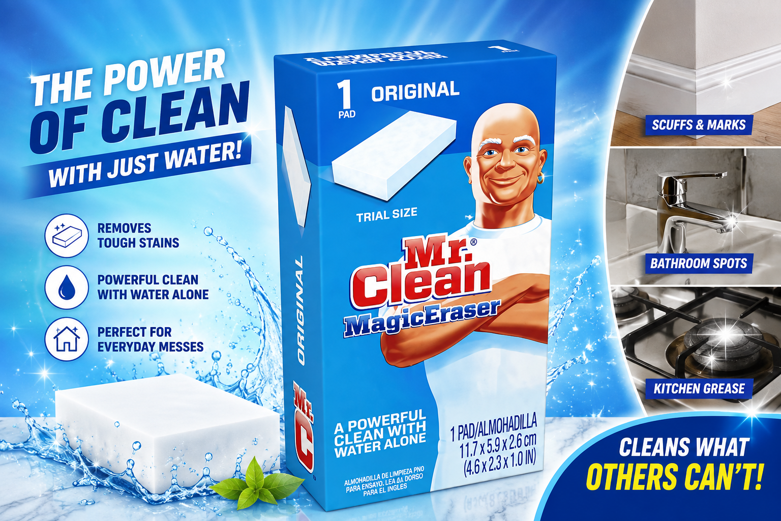 Mr.Clean Magic Eraser 1Pad 1CT (C12) product image