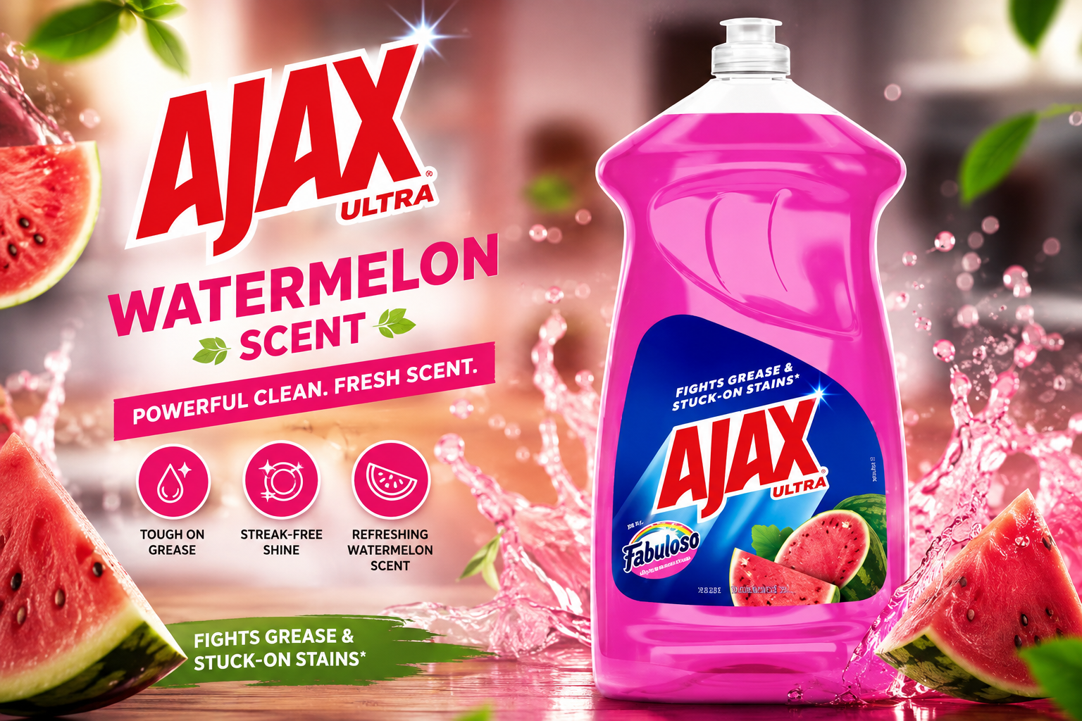 Dishwashing Liquid Ajax Watermelon Scent 10OZ 1CT (C16) product image