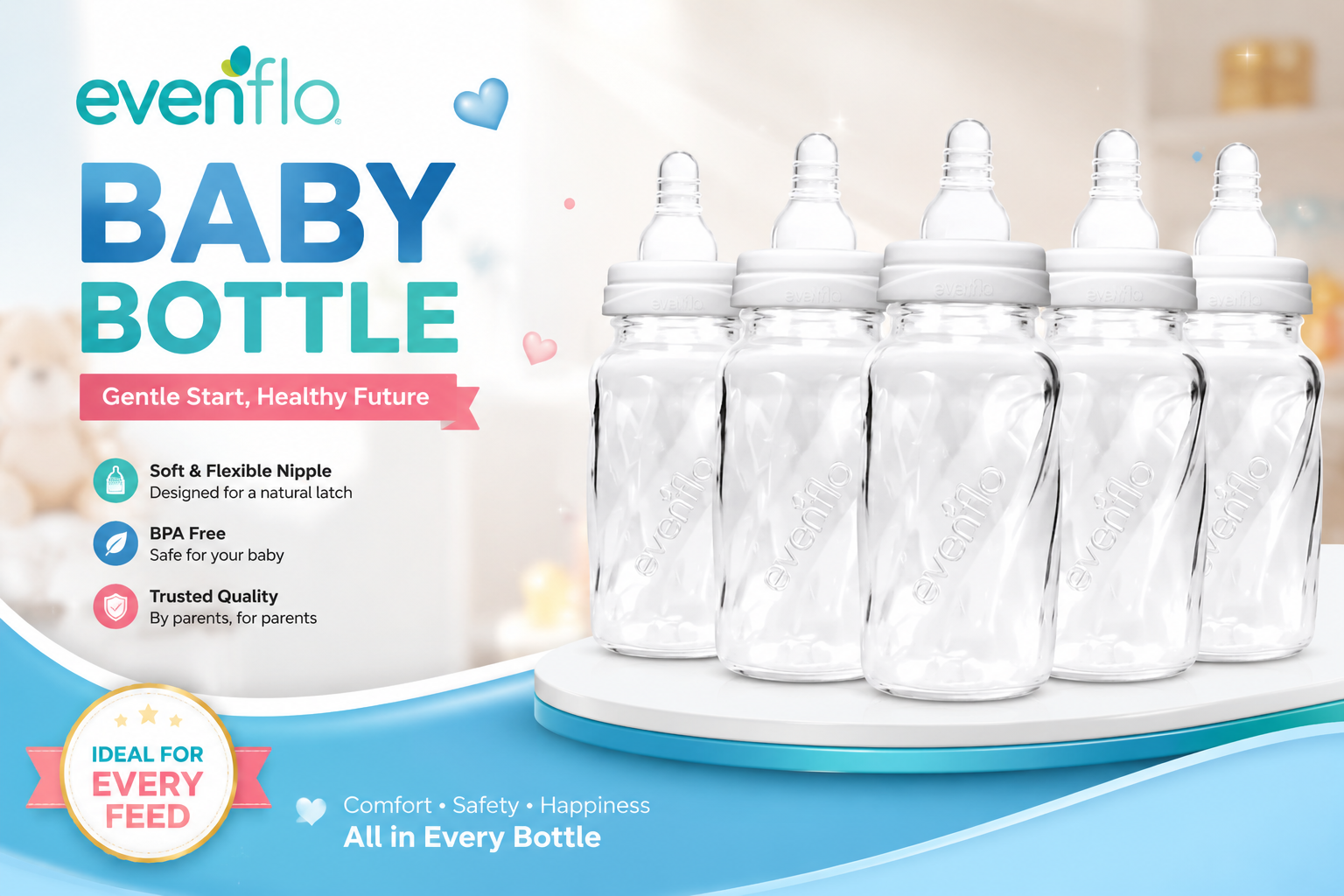 Evenflo Baby Bottle 4OZ 1CT (C36) product image