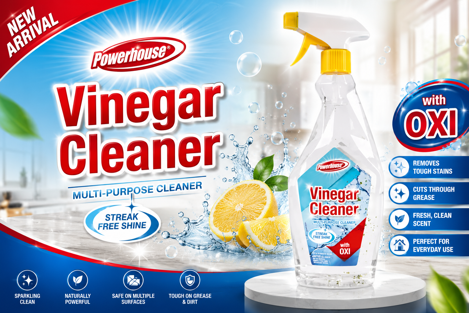 Powerhouse Vinegar Cleaner Spray With OXI 24OZ 1CT (C12) product image