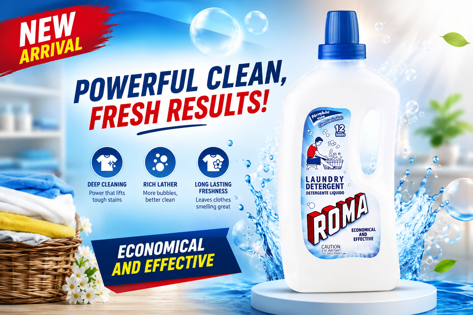 Roma Liquid Detergent 1Lit 1CT (C12) product image