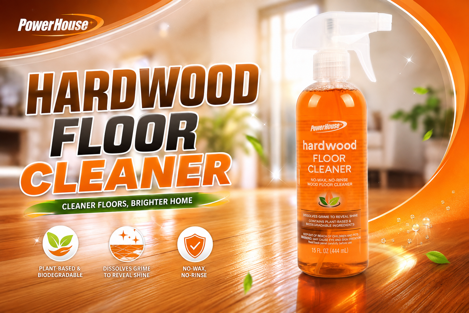 Powerhouse Hardwood Floor Cleaner 15OZ 1CT (C12) product image