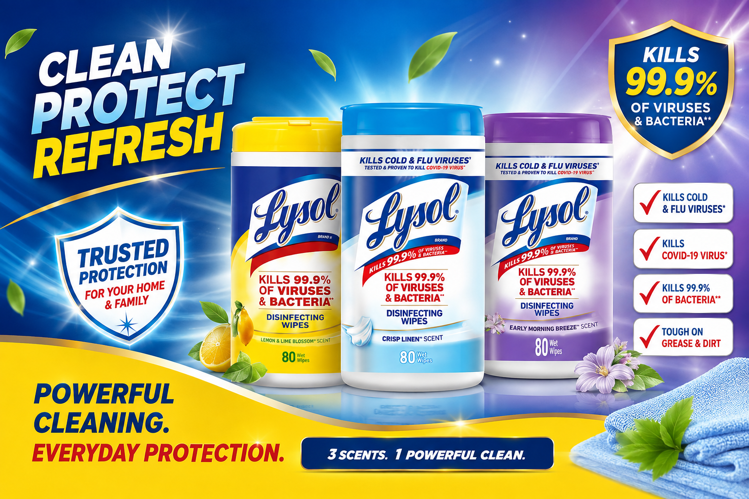 Lysol Disinfectant Wipes 80CT  product image
