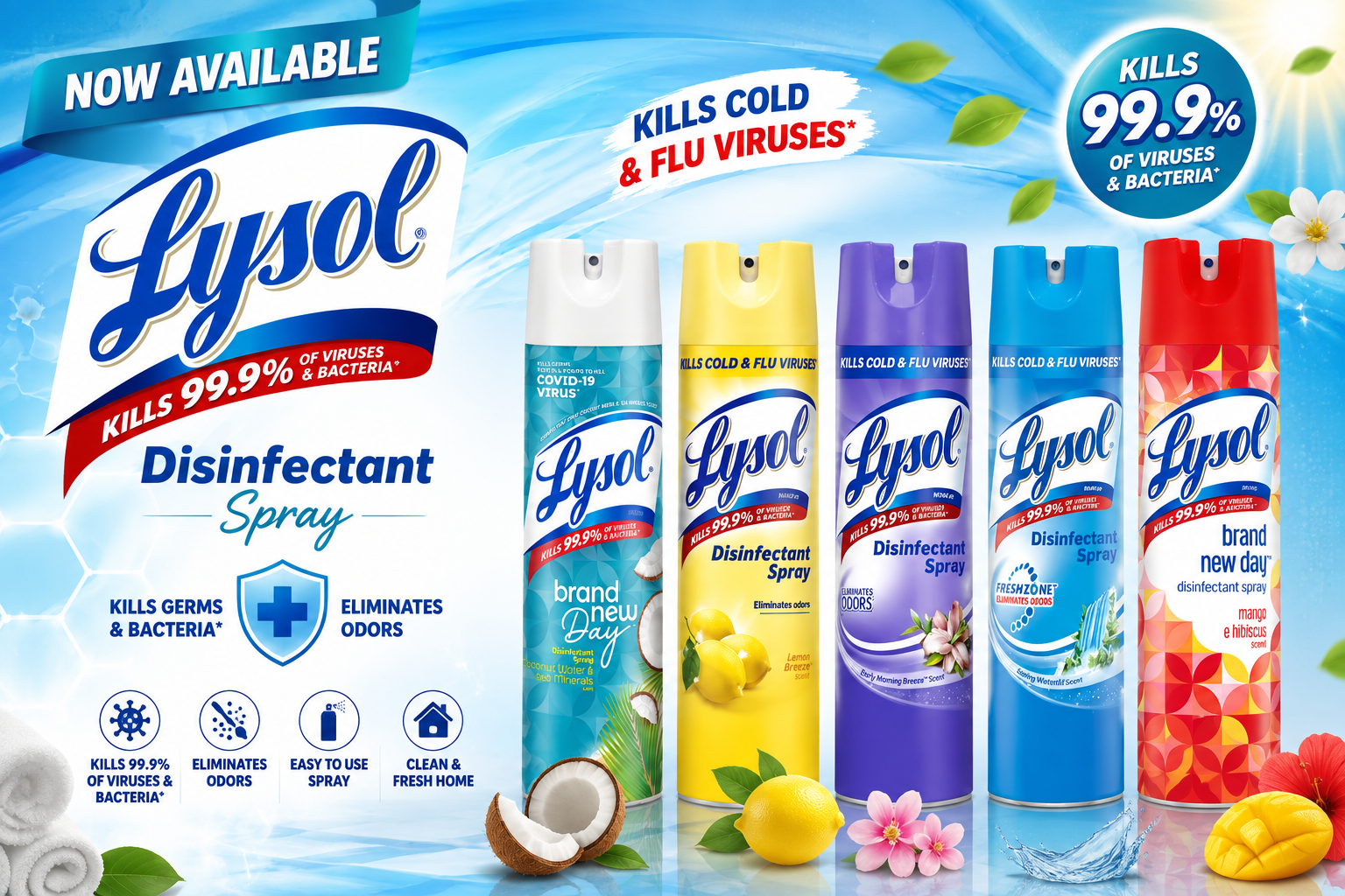 Lysol Disinfectant Spray 19Oz 1CT  product image