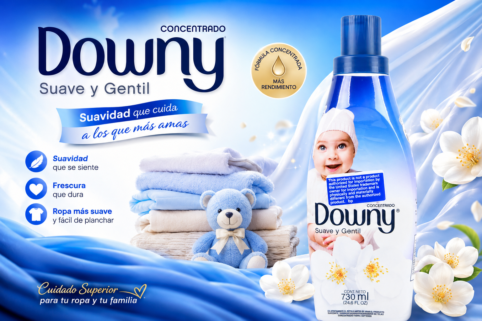 Downy Suavizante De Telas Suave & Gentil 730ML 1CT (C9) product image