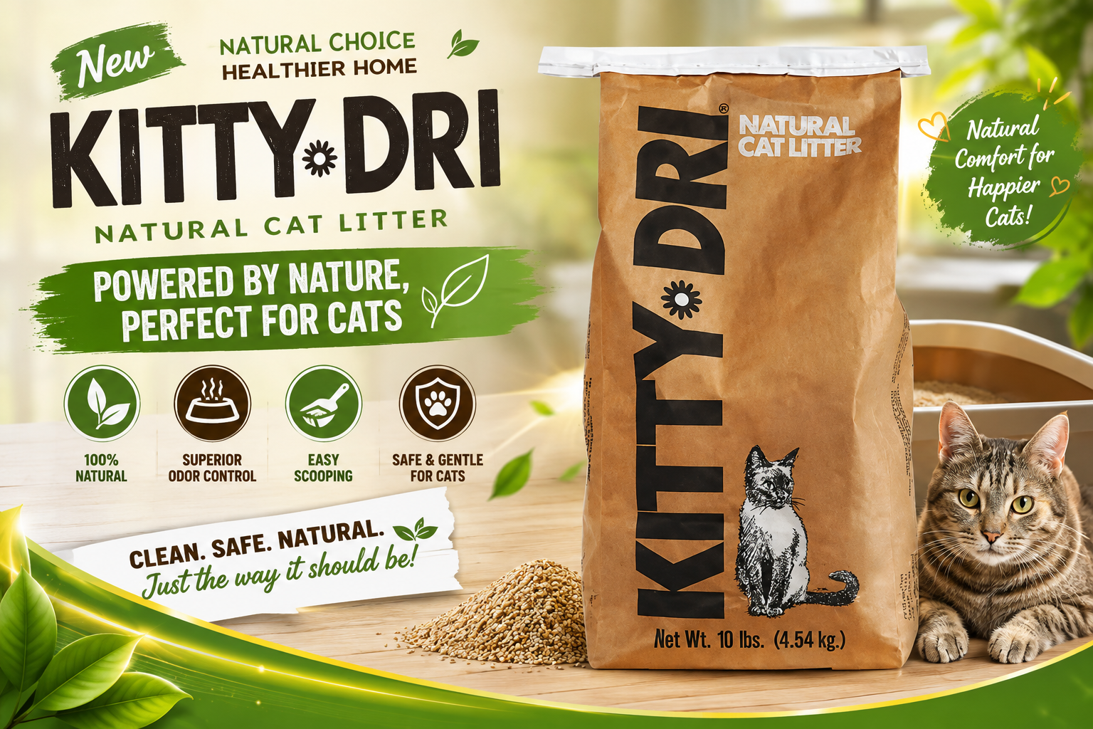 Kitty Dri Nat Cat Litter 10LB 1CT product image