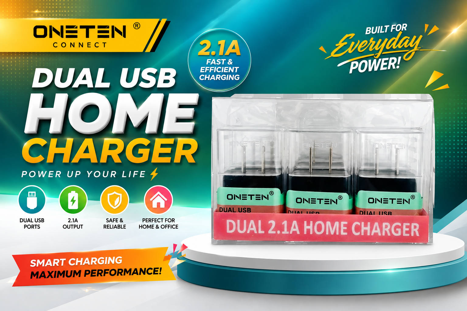 Oneten Connect Wall Charger Dual Usb 40CT Box (C40) product image