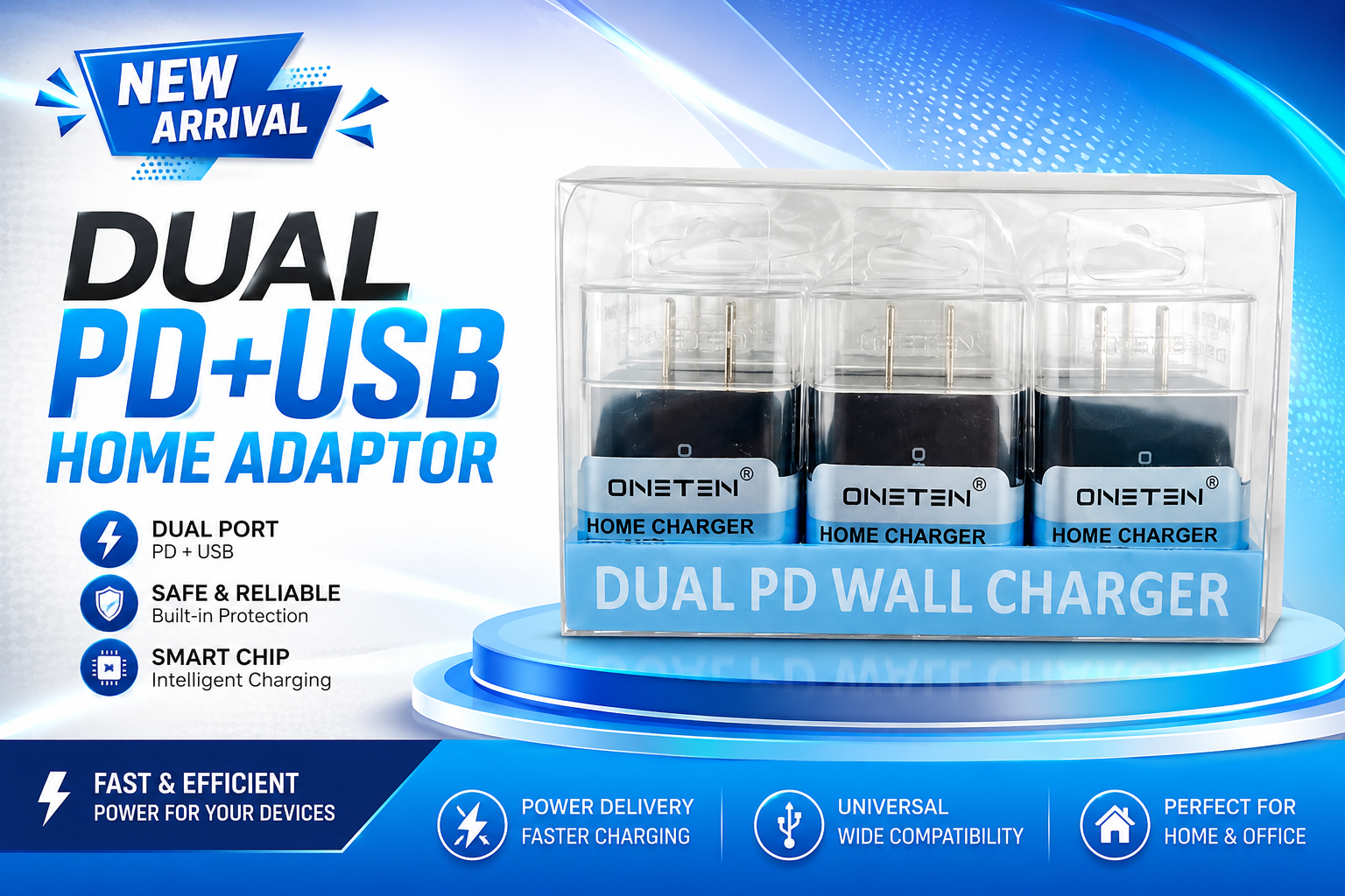 Oneten Pd+Usb Home Adaptor Jar 22CT (C25) product image