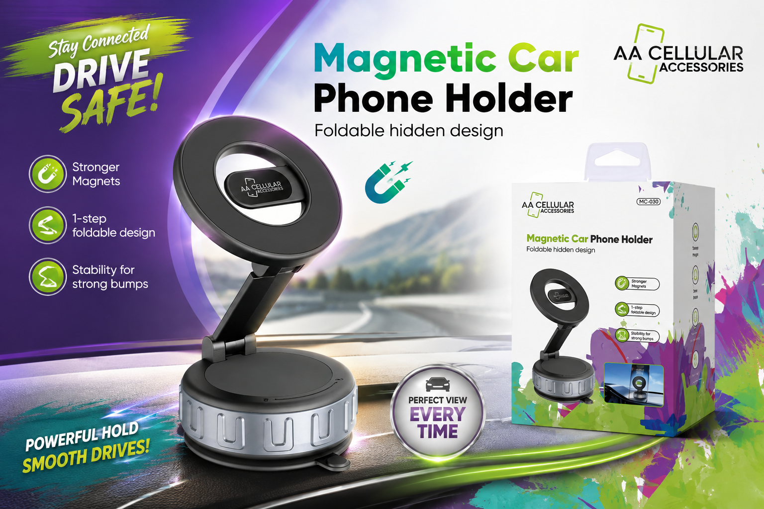 Aa Cellular Magnetic Car Phone Holder 1CT (B10) product image