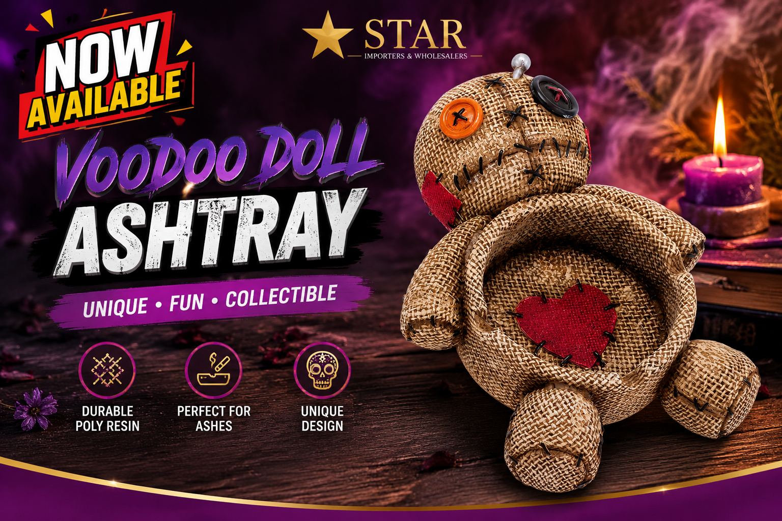 Fujima 7'' Voodoo Doll Ashtray 1CT product image