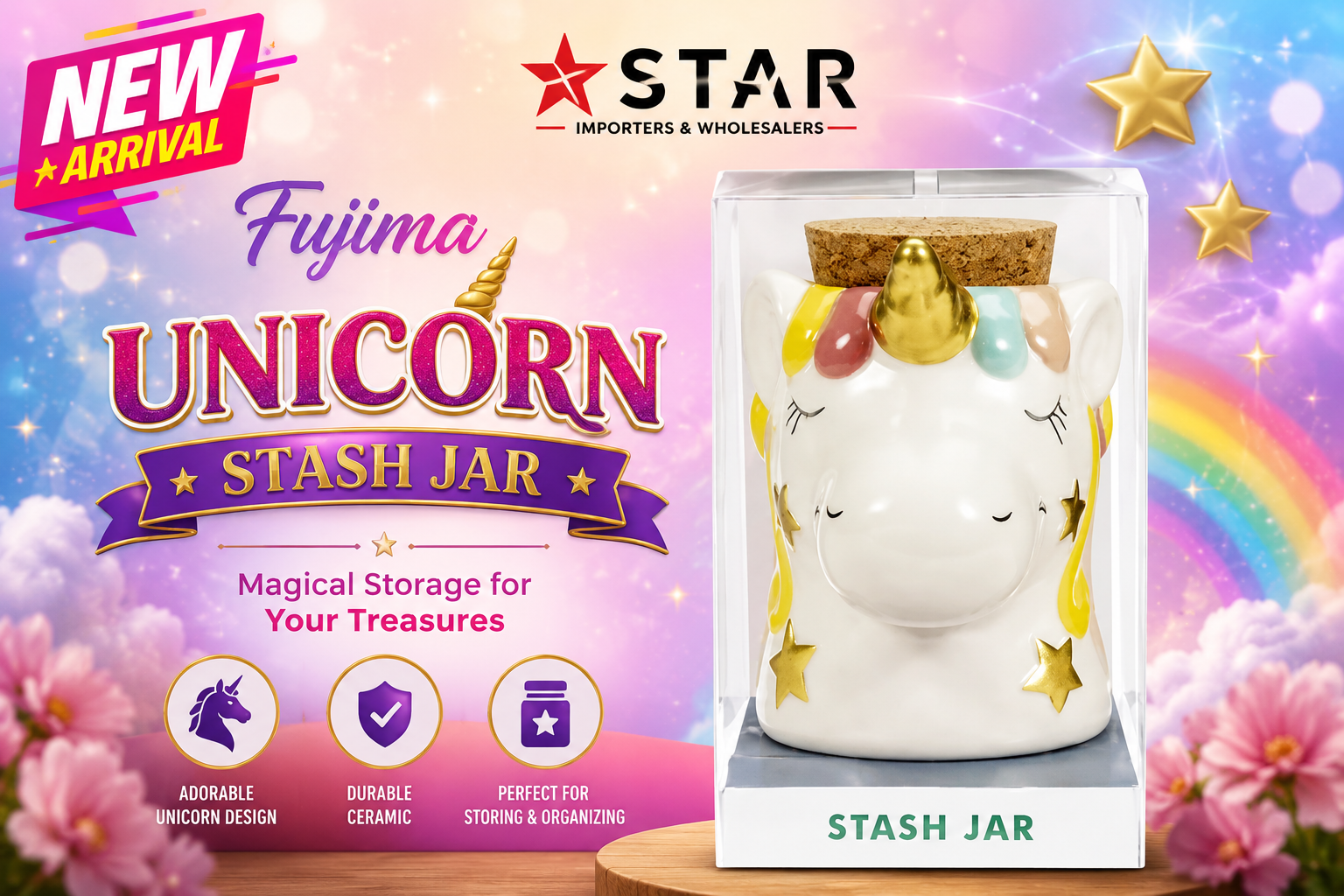 Fujima Unicorn Stash Jar 1CT (C48) C product image