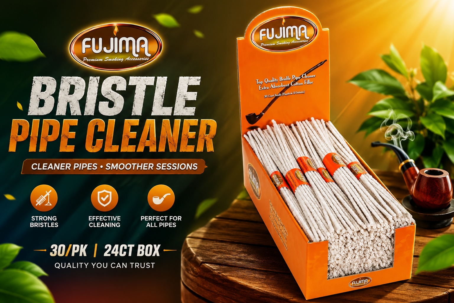 Fujima Bristle Pipe Cleaner 30/PK 24CT Box product image